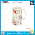 Red Flower Juice Milk Breakfast Kitchen 14cm Water Jug